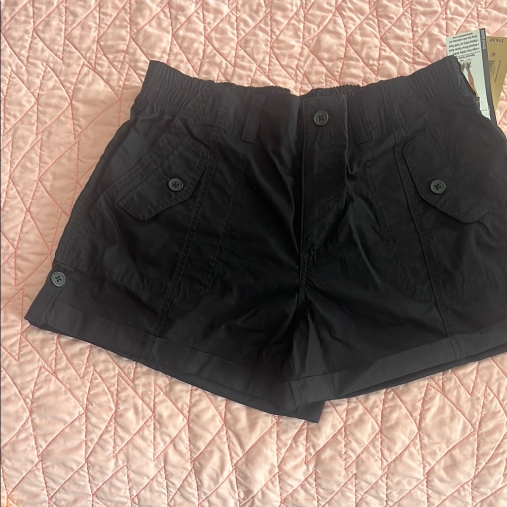 Women's Black Cargo Shorts